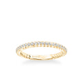 Stackable Band with Diamonds and Inside Rope Pattern