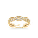 Stackable Band with Diamond and Milgrain Twist