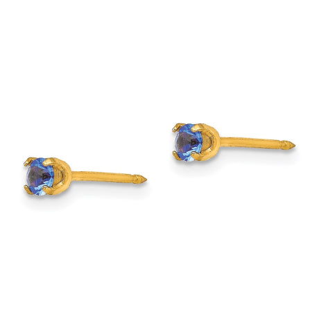 Inverness 14k 3mm September Crystal Birthstone Post Earrings