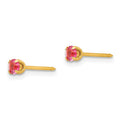 Inverness 14k 3mm October Crystal Birthstone Post Earrings