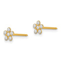 Inverness 14k April Crystal Birthstone Flower Earrings