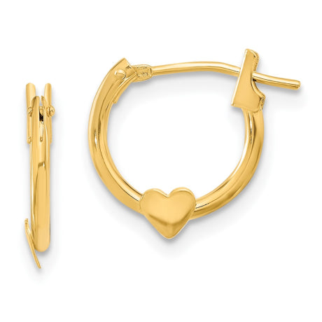 14k Madi K Heart Hoop Earrings