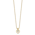 14k Madi K 3mm Aquamarine Heart Birthstone Necklace