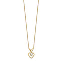 14k Madi K 3mm White Zircon Heart Birthstone Necklace