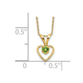 14k Madi K 3mm Peridot Heart Birthstone Necklace