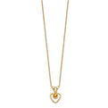 14k Madi K 3mm Citrine Heart Birthstone Necklace