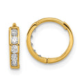 14k Madi K CZ Hinged Hoop Earrings