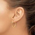 14k Polished Round Endless 2mm Hoop Earrings