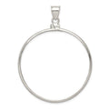 Wideband Distinguished Coin Jewelry Sterling Silver Polished 40.6 x 3.1mm Screw Top Coin Bezel Pendant