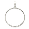 Wideband Distinguished Coin Jewelry Sterling Silver Polished 40.6 x 3.1mm Screw Top Coin Bezel Pendant