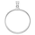 Wideband Distinguished Coin Jewelry Sterling Silver Polished 39.4 x 3.1mm 1 oz. Screw Top Coin Bezel Pendant