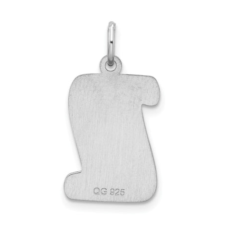 Sterling Silver Rhodium-plated Diploma Charm