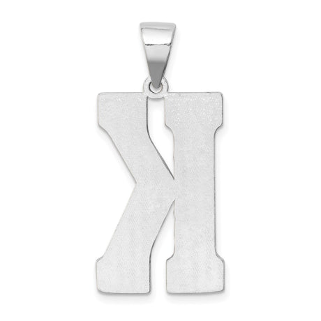 Sterling Silver Letter K Initial Pendant