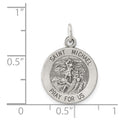 Sterling Silver Antiqued Saint Michael Medal