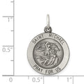 Sterling Silver Antiqued Saint Michael Medal