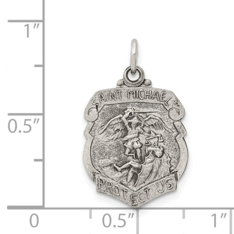 Sterling Silver St. Michael Badge Medal