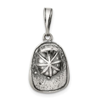 Sterling Silver Antiqued Fireman's Helmet Charm