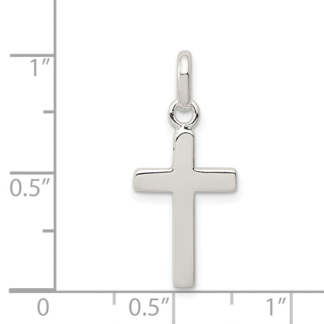 Sterling Silver Polished Cross Charm