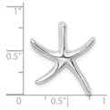 Sterling Silver Rhodium-plated Starfish Slide Pendant