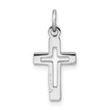 Sterling Silver Rhodium-plated Cross Pendant