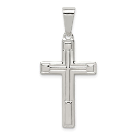 Sterling Silver Polished Cross Pendant