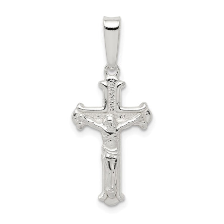 Sterling Silver Polished Crucifix Pendant