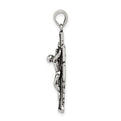 Sterling Silver Antiqued Mini Caravaca Crucifix Pendant