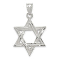 Sterling Silver Polished Star of David Pendant