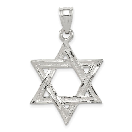 Sterling Silver Polished Star of David Pendant