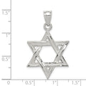 Sterling Silver Polished Star of David Pendant