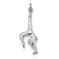 Sterling Silver Rhodium-plated Polished Gymnast Pendant