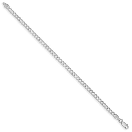 Sterling Silver 3.5mm Double Link Charm Bracelet