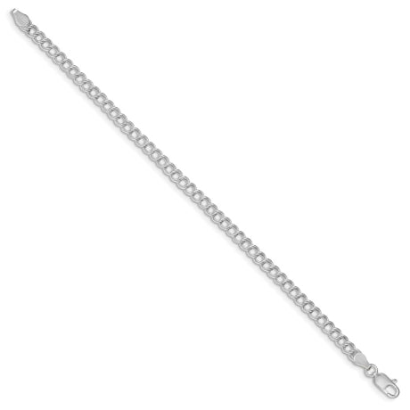 Sterling Silver 4.25mm Double Link Charm Bracelet