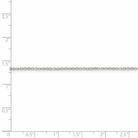 Sterling Silver Rhodium-plated 1.25mm Cable Chain