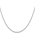 Sterling Silver Rhodium-plated 1.95mm Cable Chain