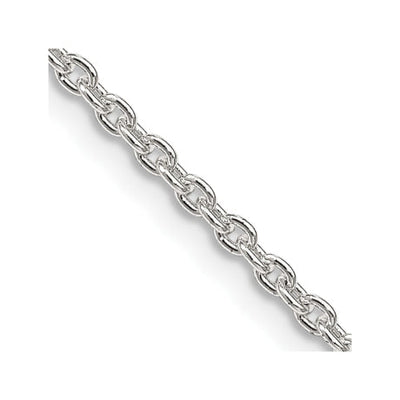 Sterling Silver 2.25mm Cable Chain