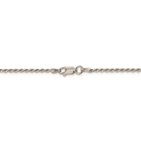 Sterling Silver 1.7mm Diamond-cut Rope Chain