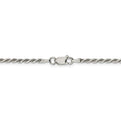 Sterling Silver 2.25mm Diamond-cut Rope Chain