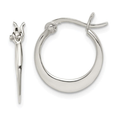 Sterling Silver Flat Hoop Earrings