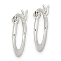 Sterling Silver Flat Hoop Earrings