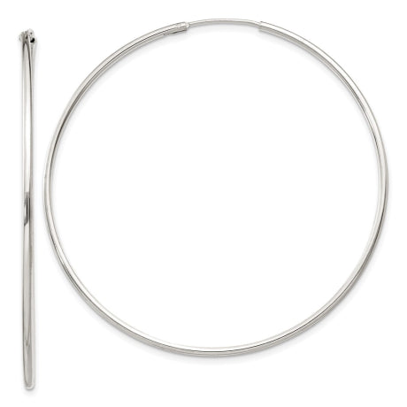 Sterling Silver 1.3mm Hoop Earrings