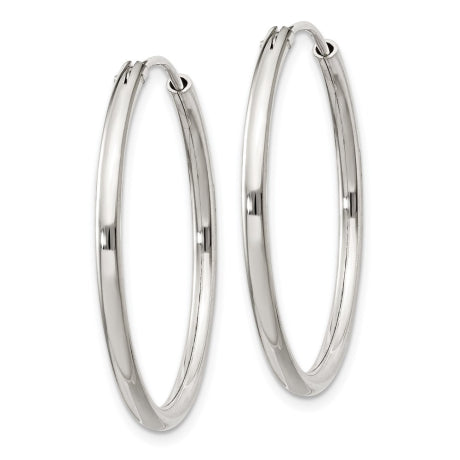 Sterling Silver 2mm Hoop Earrings