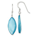 Sterling Silver Blue Mother of Pearl Earrings