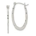 Sterling Silver Hammered and Polished Hoop Earrings