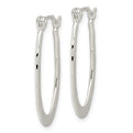 Sterling Silver Hammered and Polished Hoop Earrings