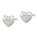 Sterling Silver Polished Heart Post Earrings