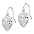 Sterling Silver Rhodium Plated Shepherd Hook Earrings