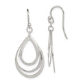 Sterling Silver Polished Teardrops Dangle Earrings