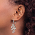 Sterling Silver Diamond Cut Filigree Dangle Earrings