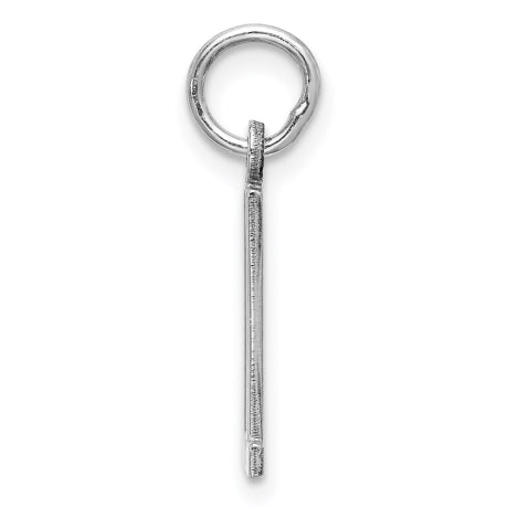 Sterling Silver/Rhodium-plated Elongated Number 11 Charm